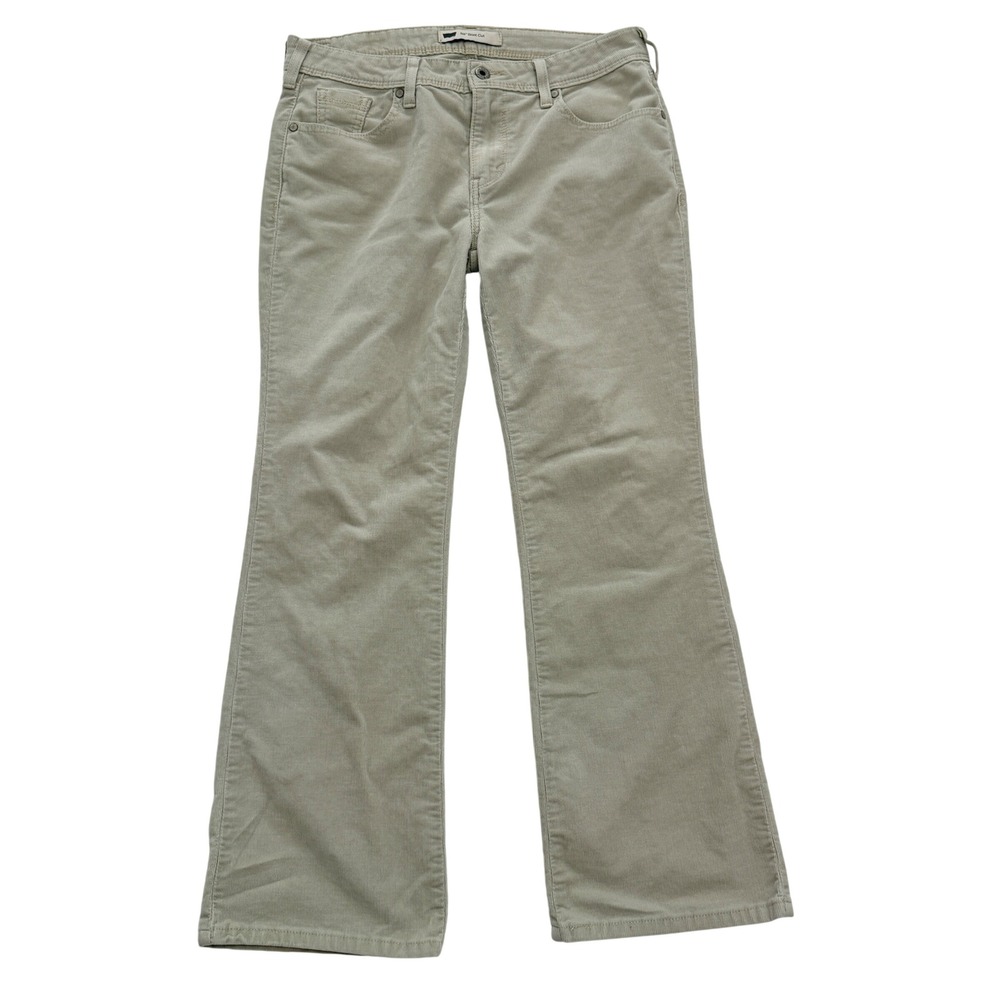 Levis 515 Boot Cut Pants Womens 8M Light Tan Corduroy Mid Rise Stretch L5091-001